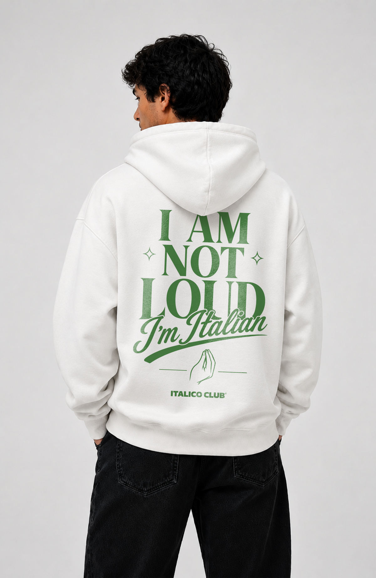 I am not loud i am italian Oversized hoodie