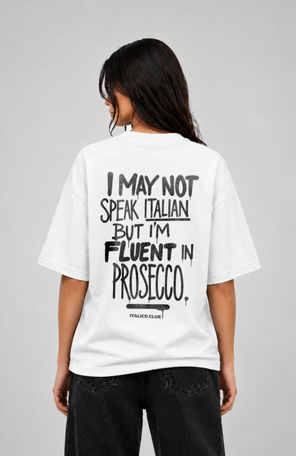 Fluent in prosecco Oversized shirt