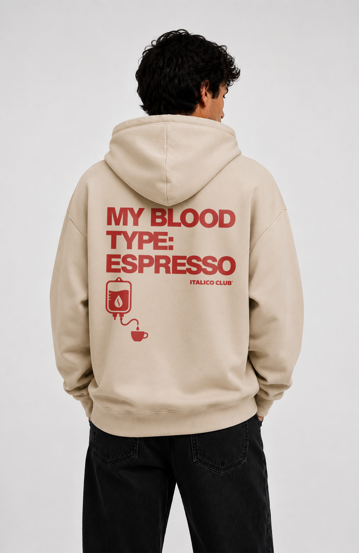 Blood type Espresso Oversized hoodie