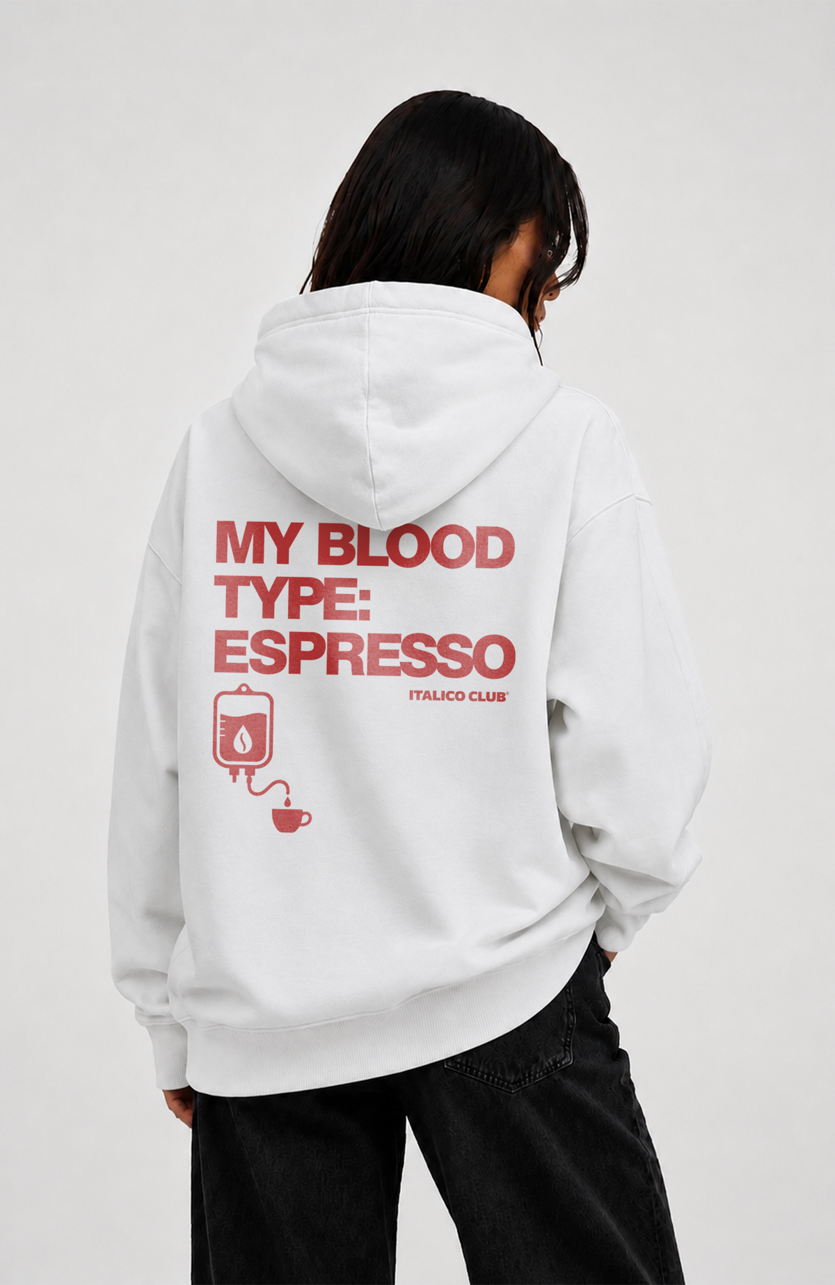 Blood type Espresso Oversized hoodie