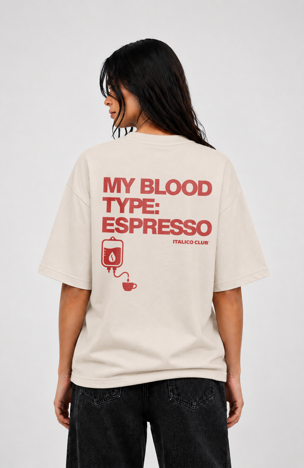 Blood Type Espresso Oversized shirt