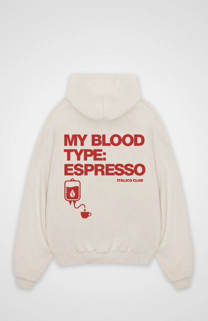 Blood type Espresso Oversized hoodie