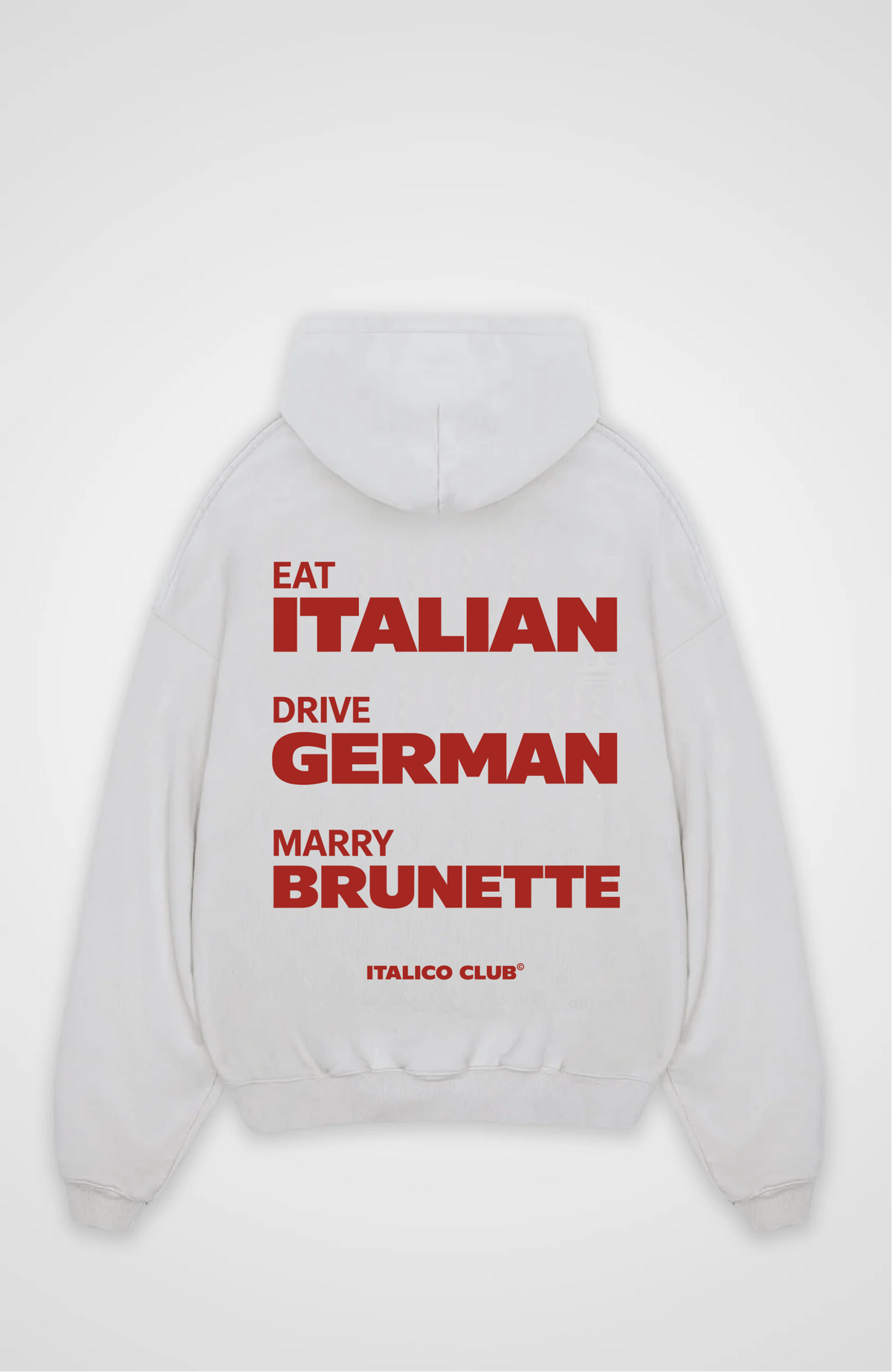 Eat drive marry italian Oversized hoodie