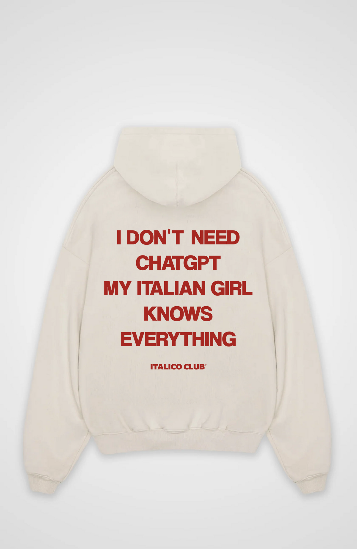Italian girl knows everything Oversized hoodie