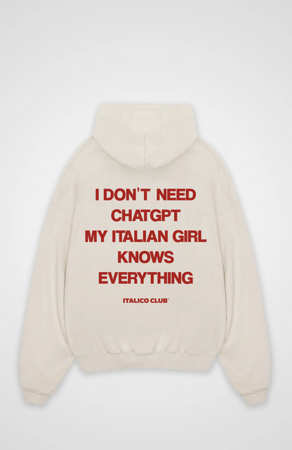 Italian girl knows everything Oversized hoodie