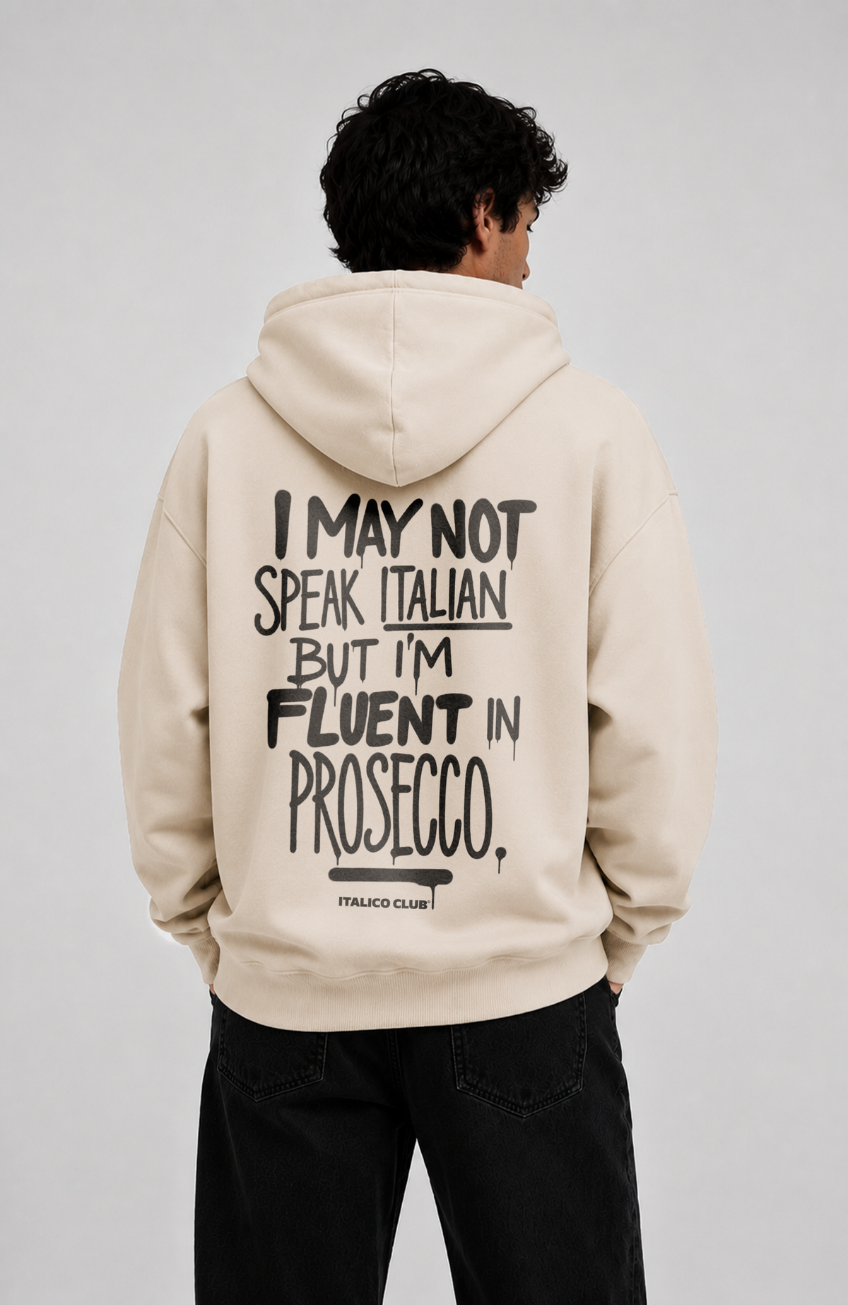 Fluent in prosecco Oversized hoodie