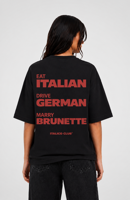 Eat drive marry italian Oversized shirt