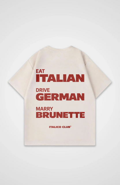 Eat drive marry italian Oversized shirt