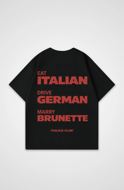 Eat drive marry italian Oversized shirt