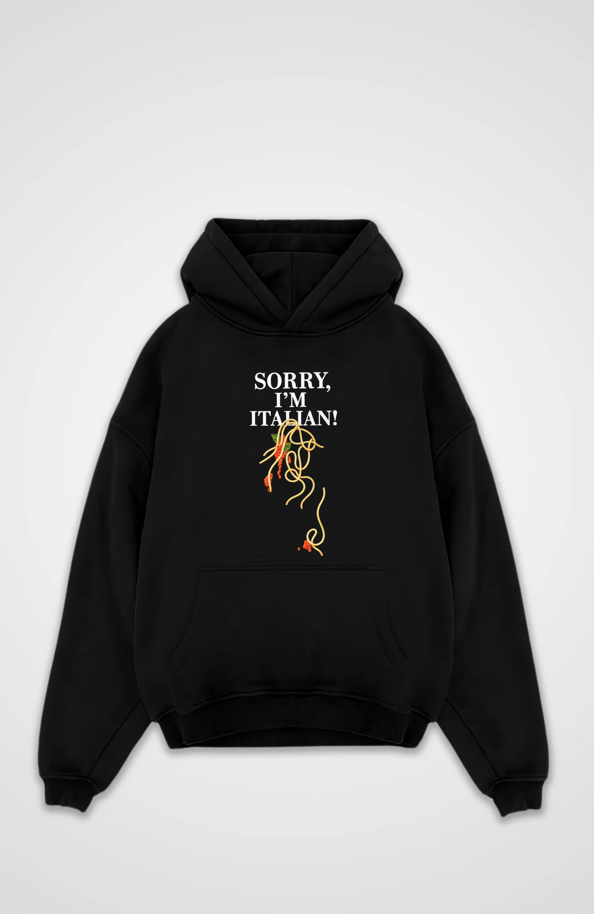 Sorry, i am italian Oversized hoodie