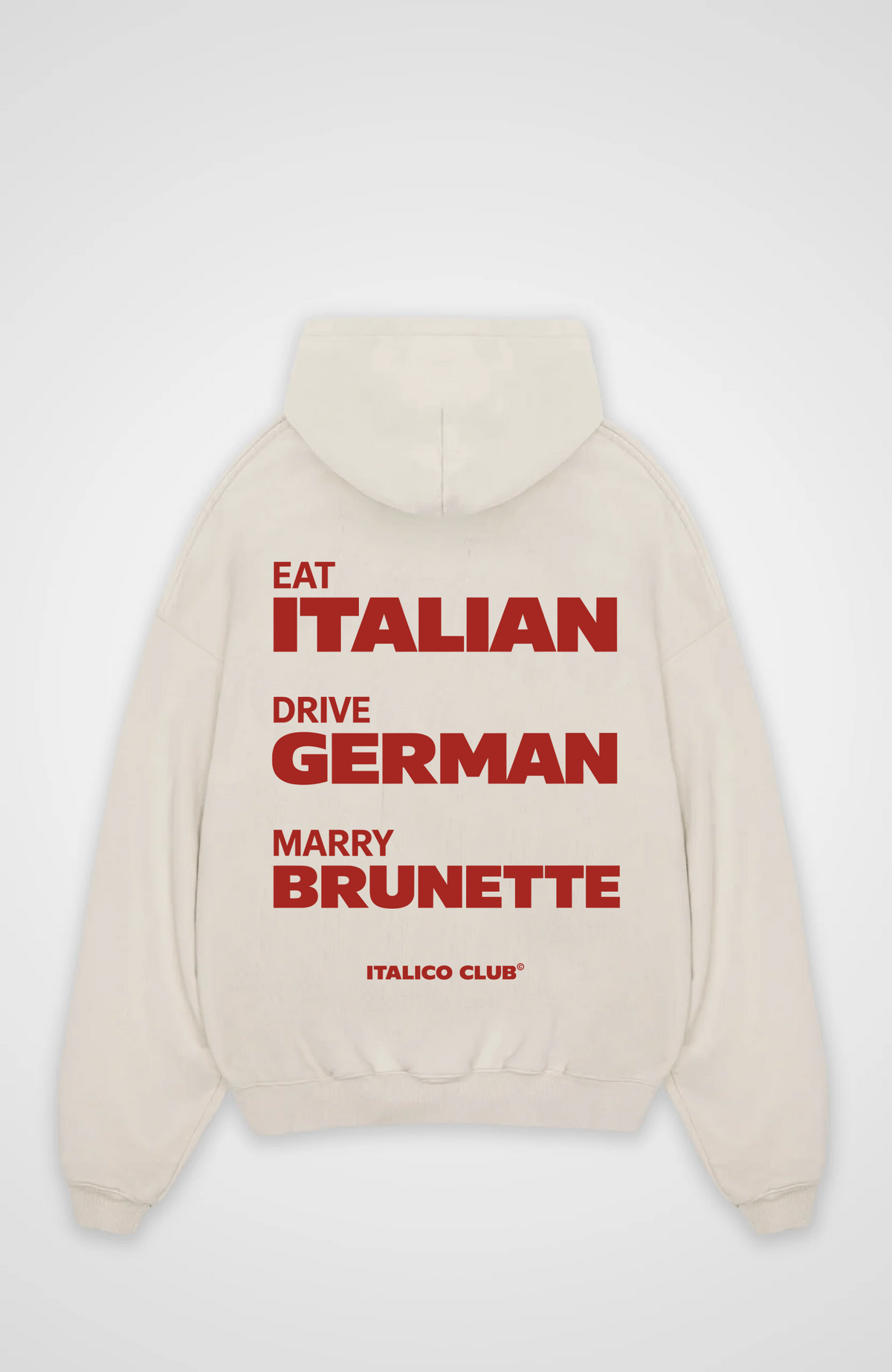 Eat drive marry italian Oversized hoodie