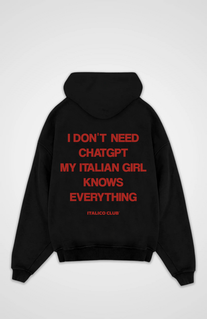 Italian girl knows everything Oversized hoodie