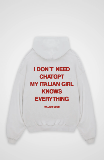 Italian girl knows everything Oversized hoodie