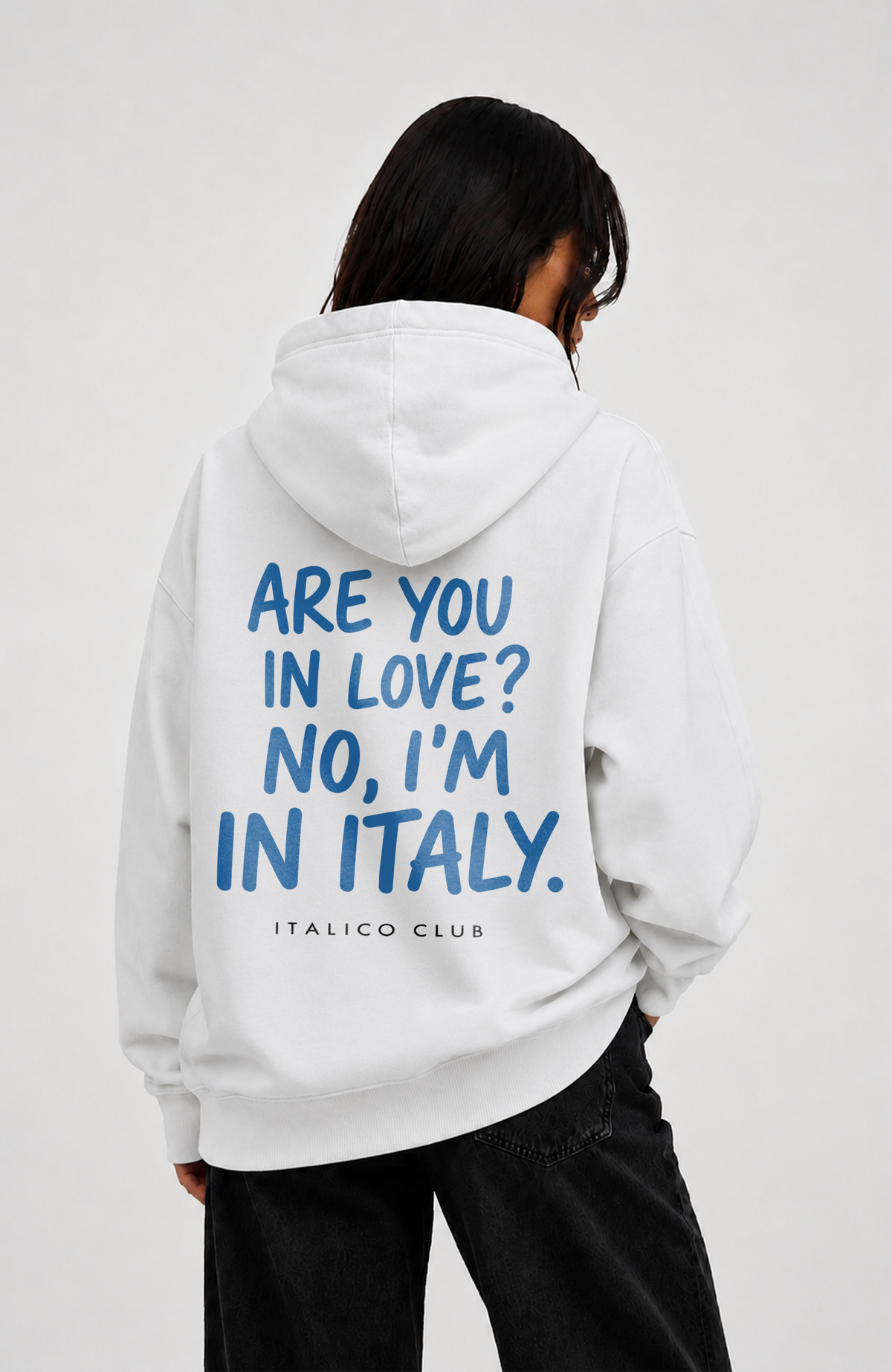 I am in italy Oversized hoodie