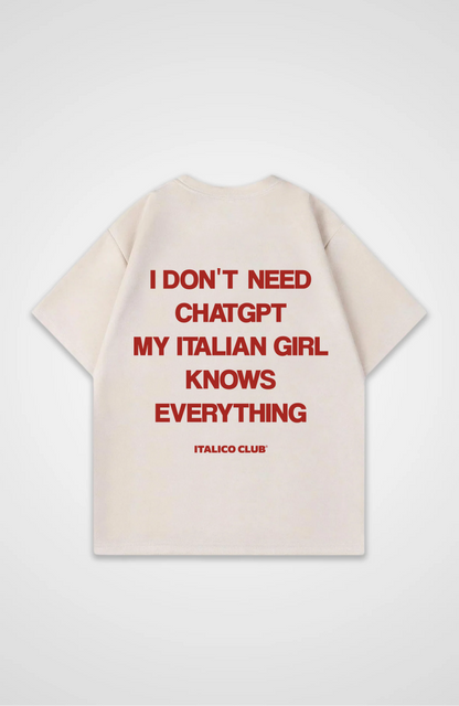 Italian girl knows everything Oversized shirt