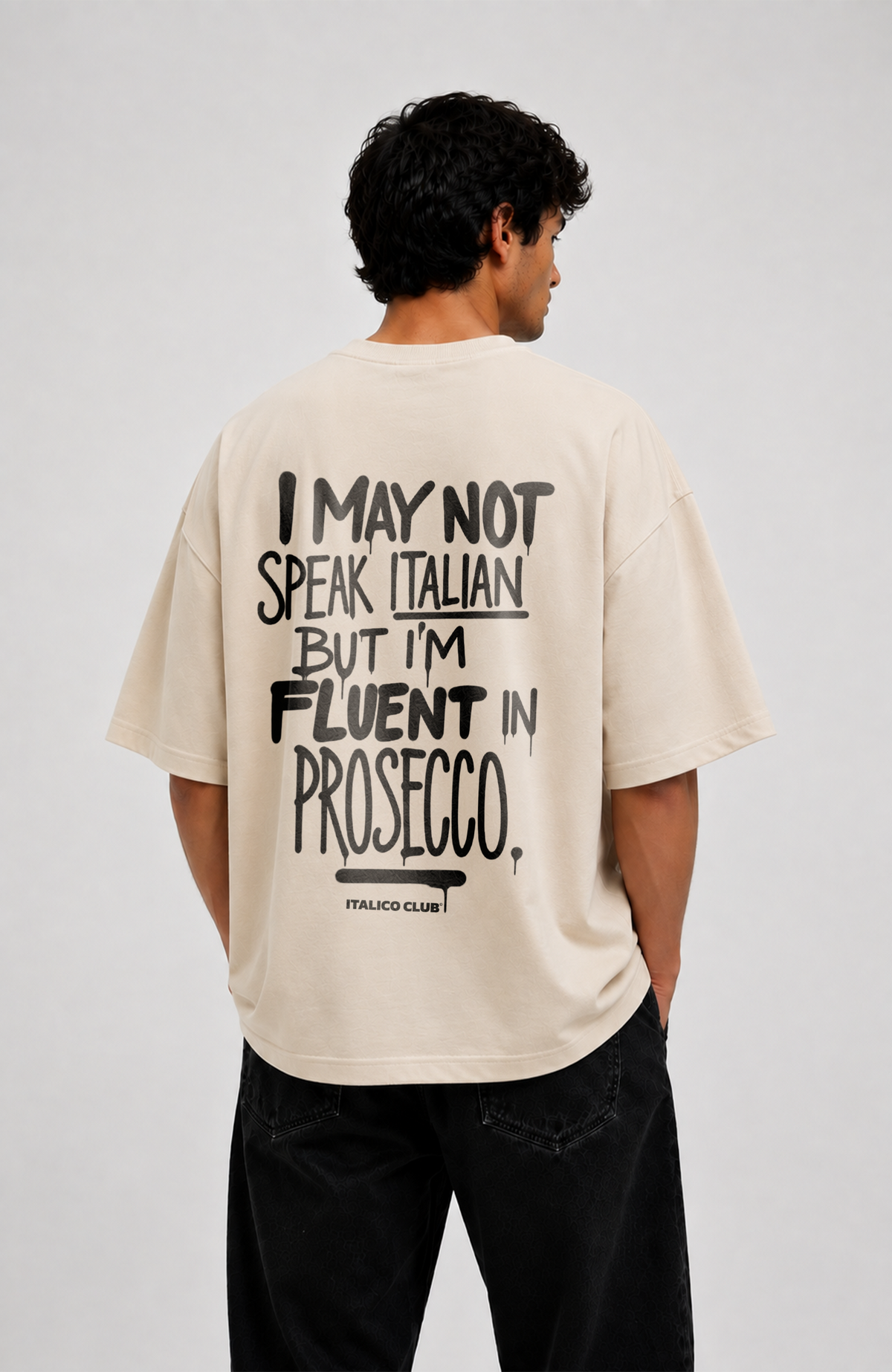 Fluent in prosecco Oversized shirt