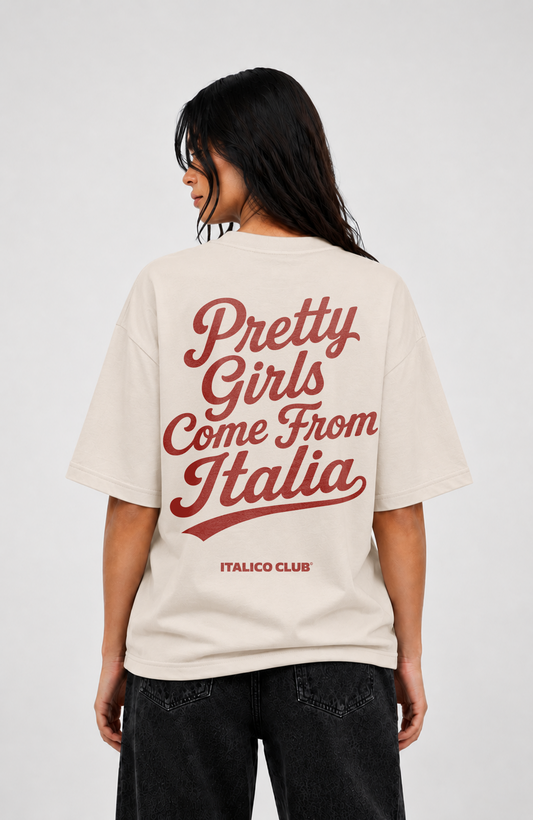 Pretty girls come from Italia Oversized shirt