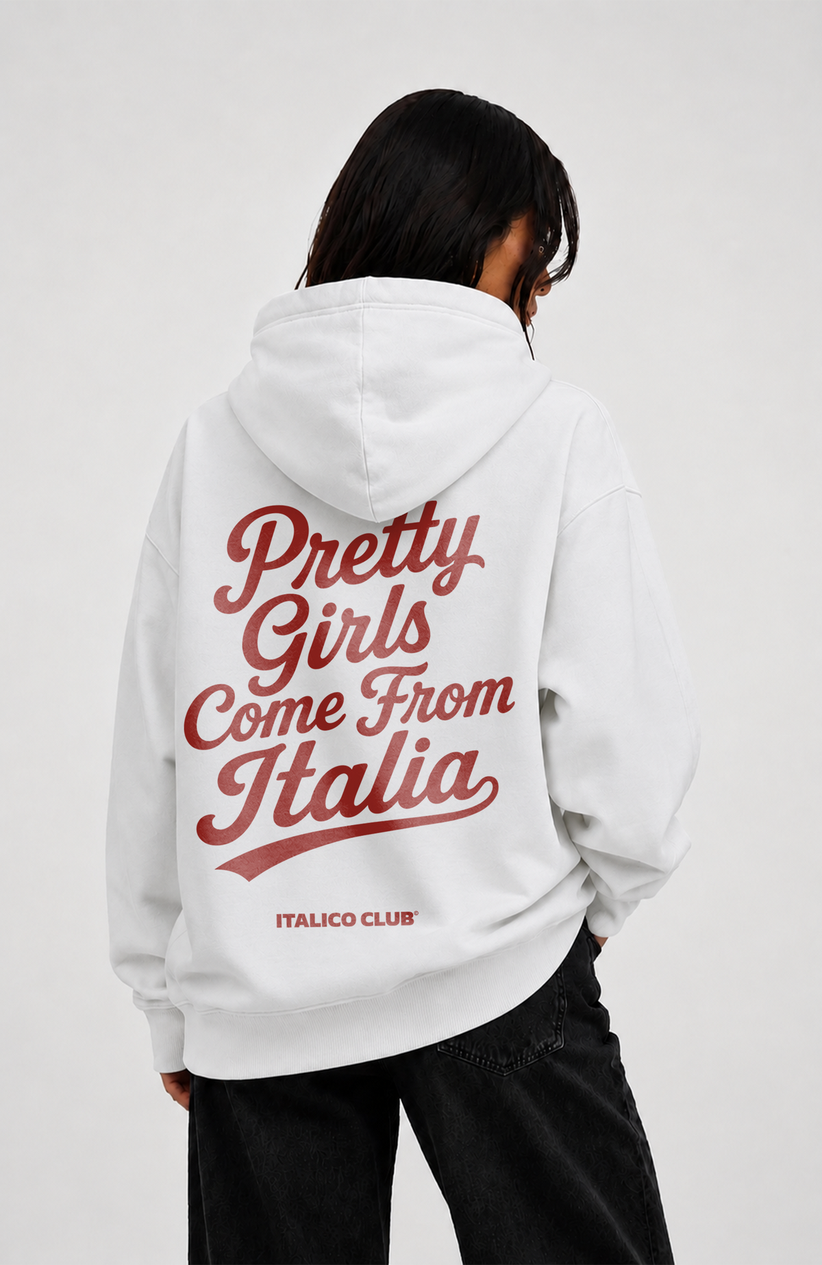 Pretty girls come from Italia Oversized hoodie