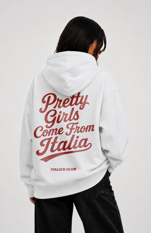 Pretty girls come from Italia Oversized hoodie