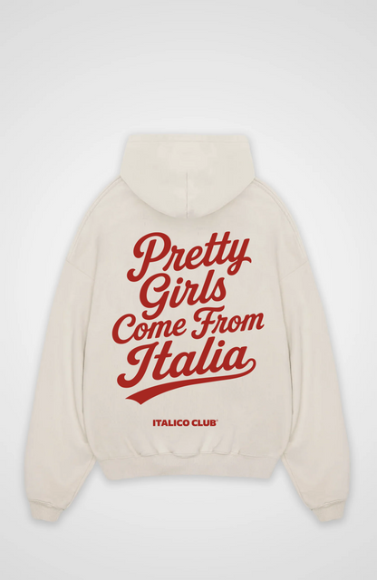 Pretty girls come from Italia Oversized hoodie