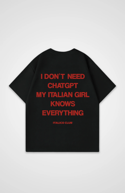 Italian girl knows everything Oversized shirt